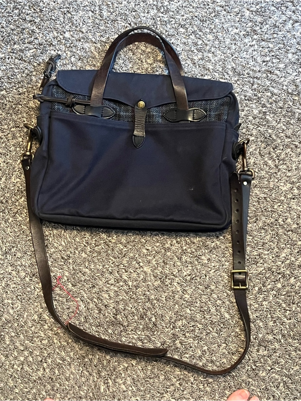 Original Filson Navy Tweed Briefcase